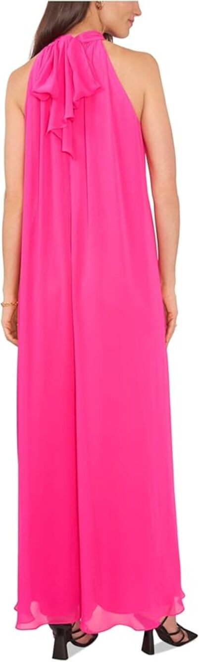 VINCE CAMUTO Pink Sleeveless Back Tie Formal Party Evening Wide Leg Jumpsuit Med